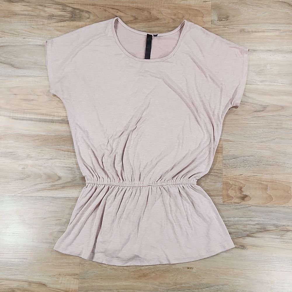 🐞Isabella Rodriguez Blush Pink Peplum Top Medium